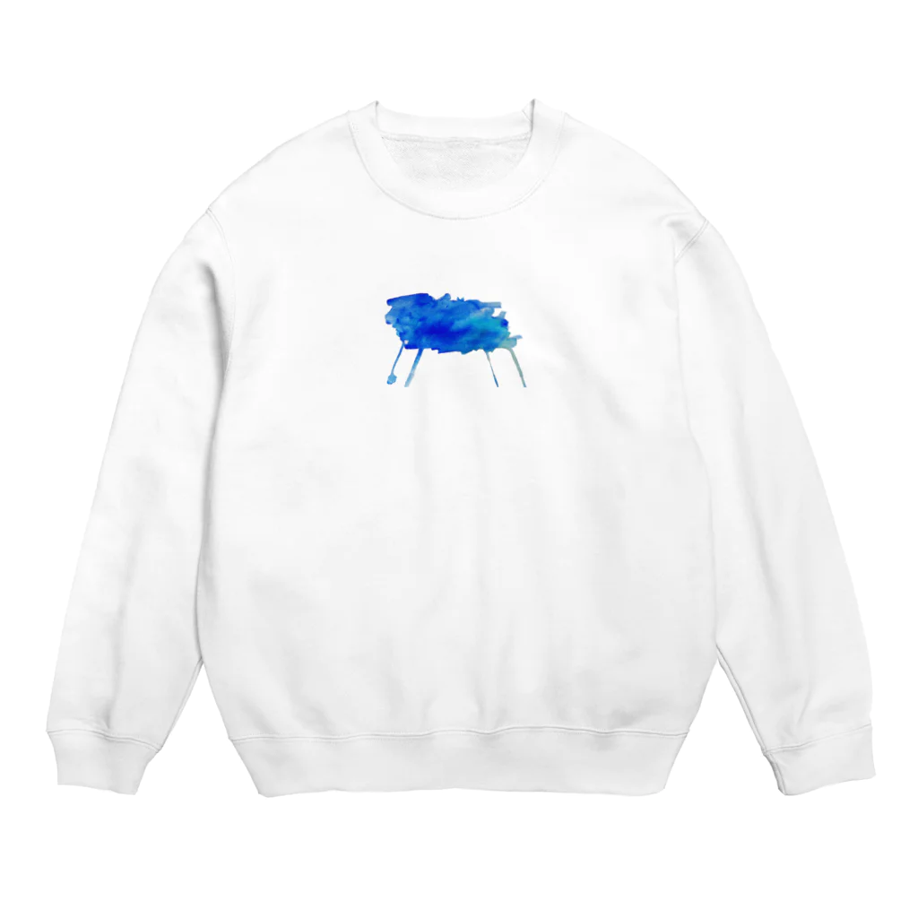 古都瀬きうの青い絵具ぶっかけちゃった Crew Neck Sweatshirt