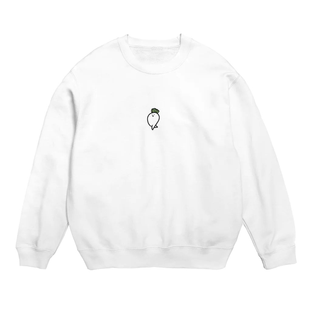 white_のだいこんあるき Crew Neck Sweatshirt