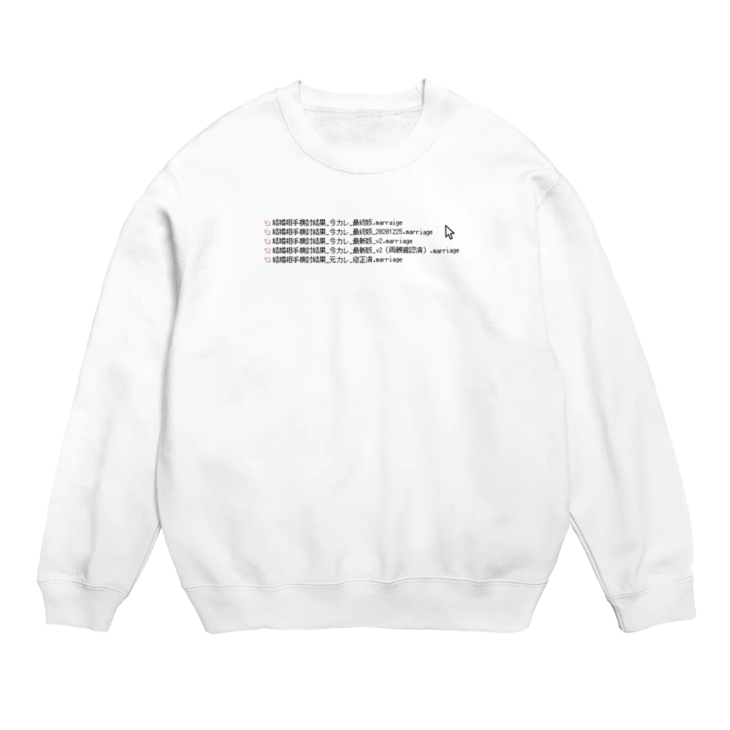 ペアTシャツ屋のシバヤさんの結婚相手検討結果 Crew Neck Sweatshirt