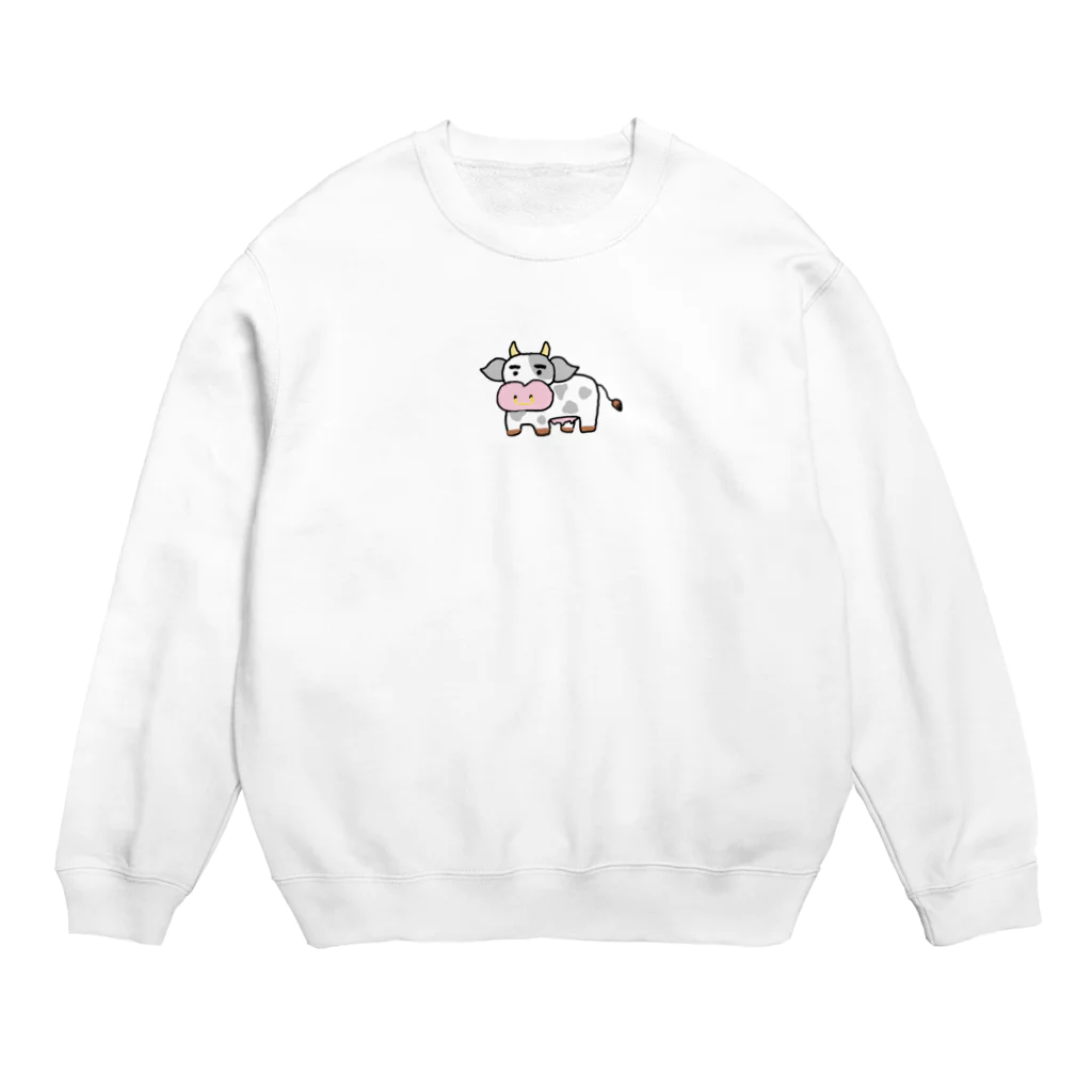 いぬよりのねこのウシさん Crew Neck Sweatshirt