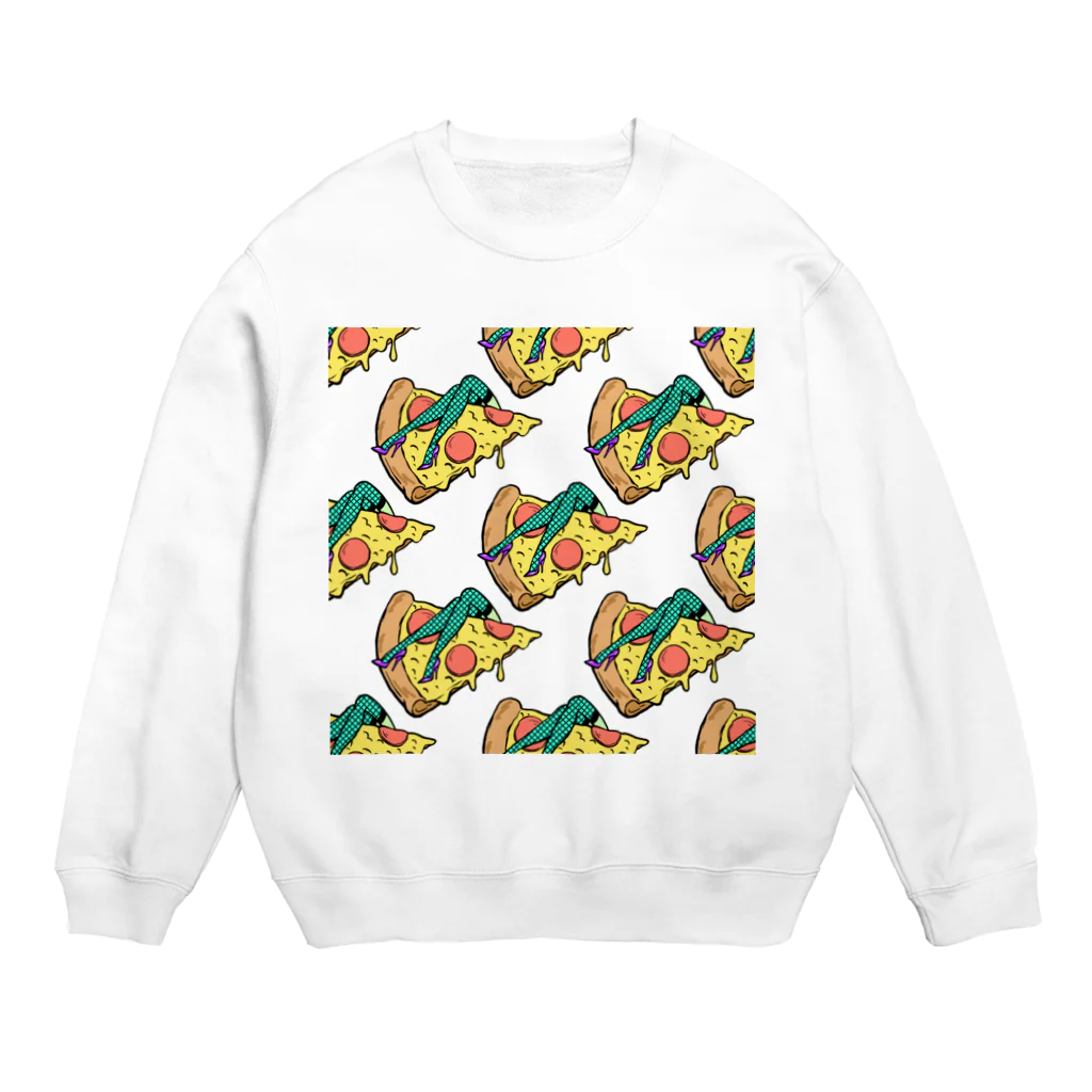 Mieko_Kawasakiの欲望のピザ🍕　GUILTY PLEASURE PIZZA AO TRANSPARENCY Crew Neck Sweatshirt