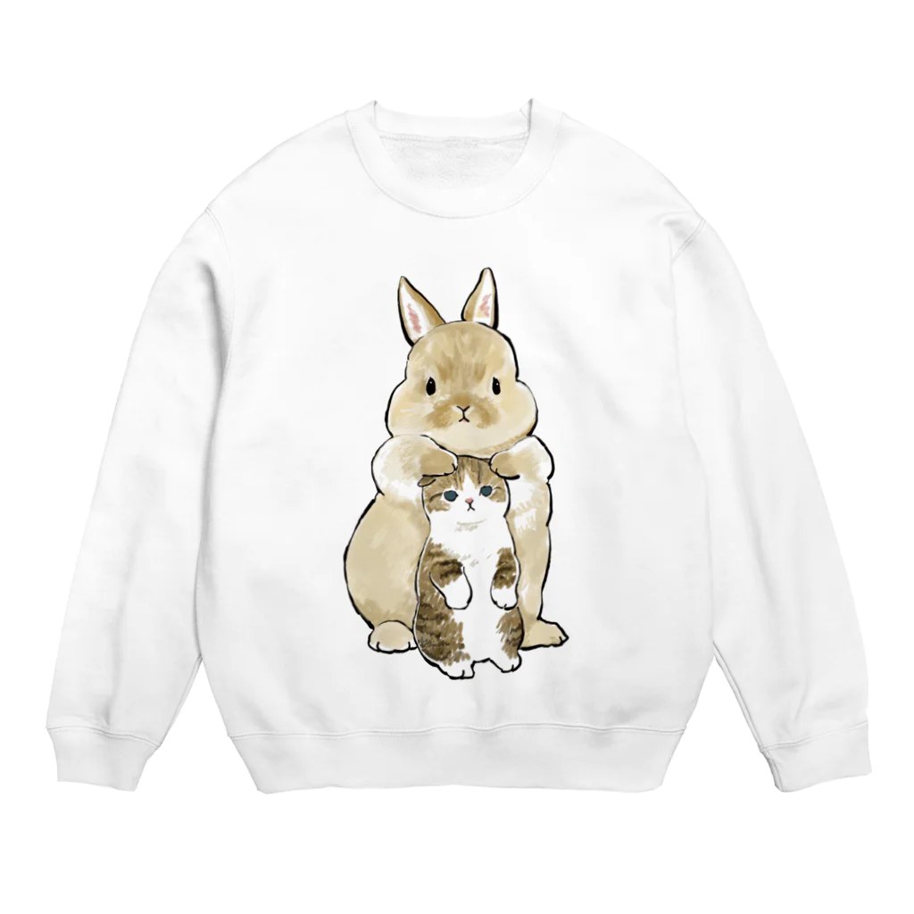 mofusandのちっこいねこ Crew Neck Sweatshirt