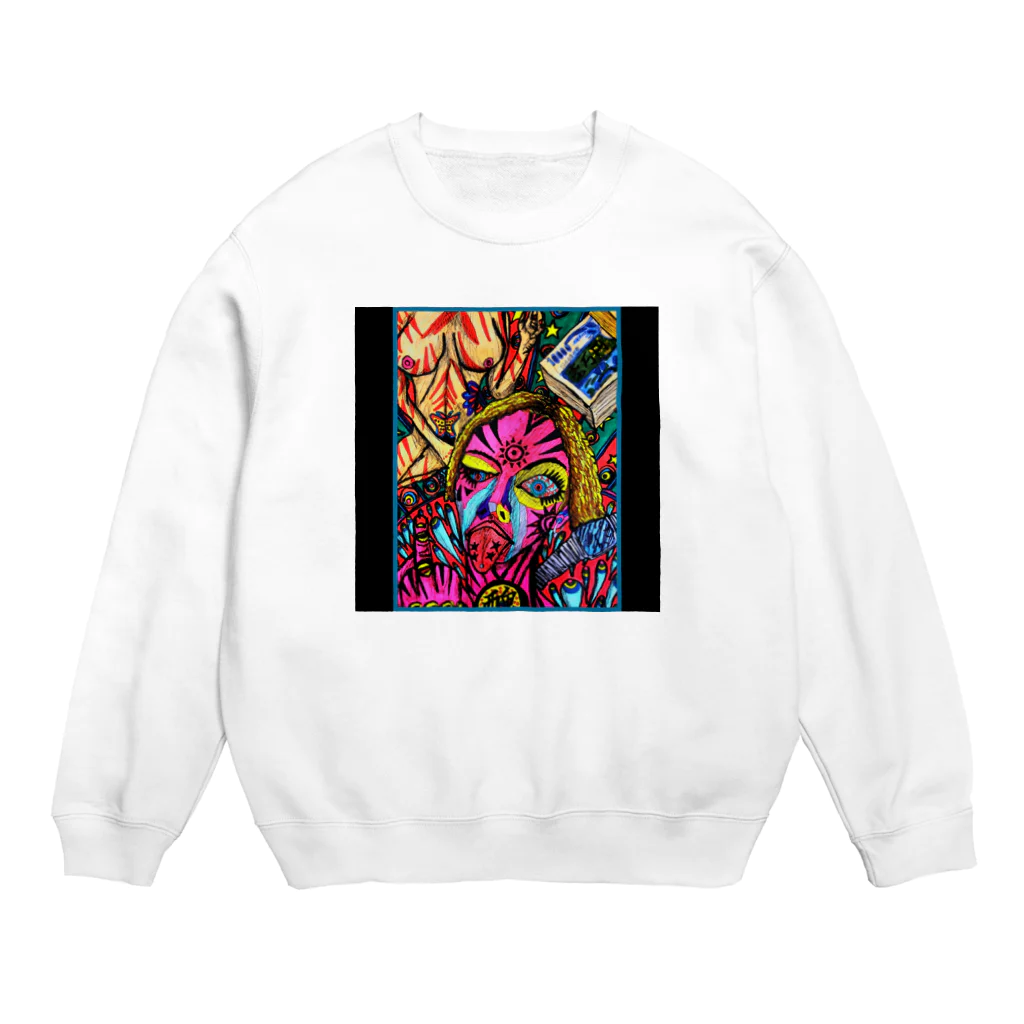 愛男-ARTWORK-の醜いか！？ Crew Neck Sweatshirt