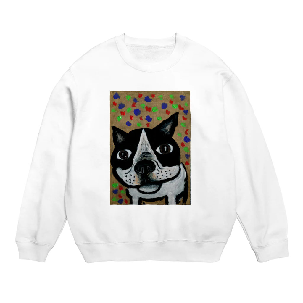 鼻ペチャ堂のアハハ Crew Neck Sweatshirt