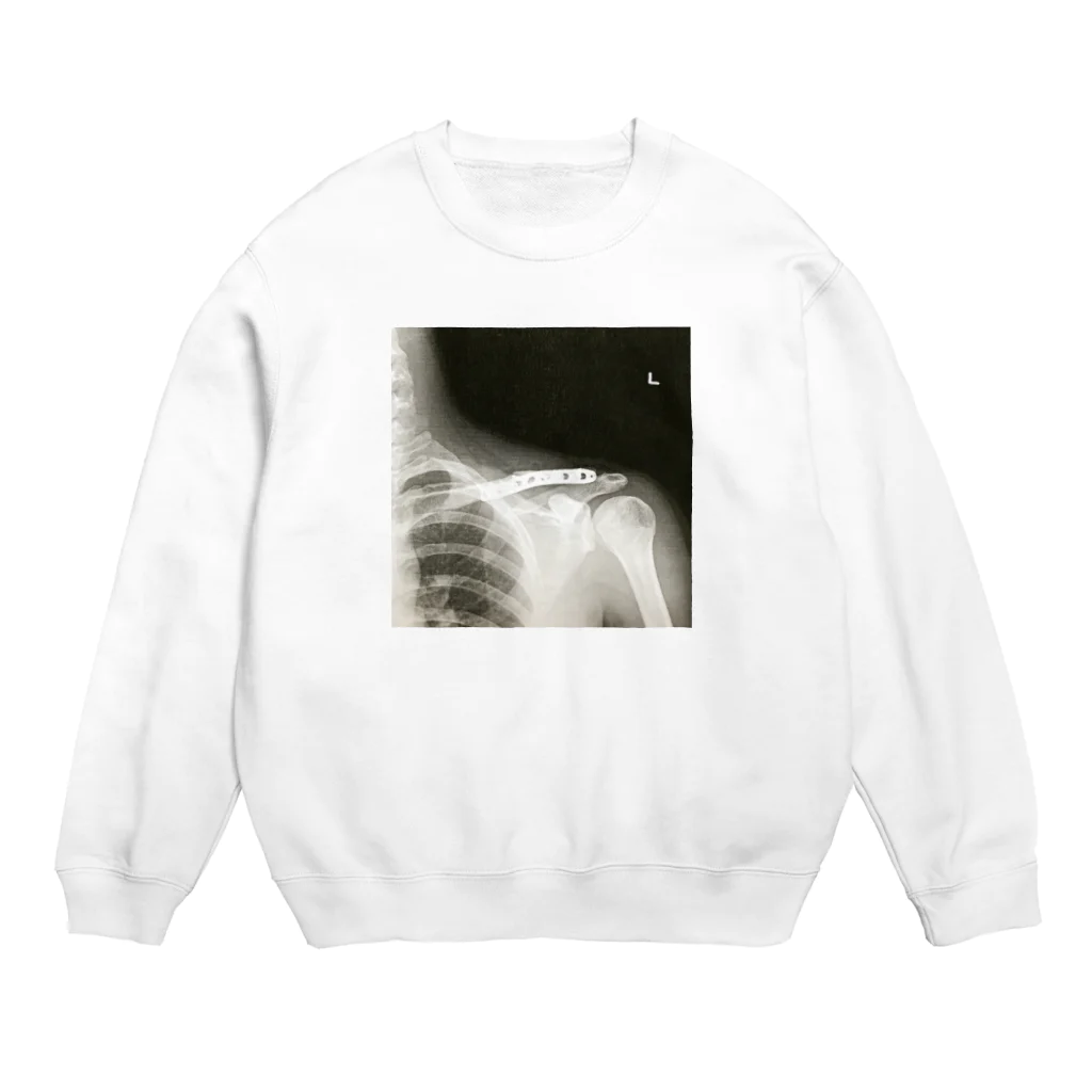 浅学非才のヤモリの左鎖骨骨折 Crew Neck Sweatshirt