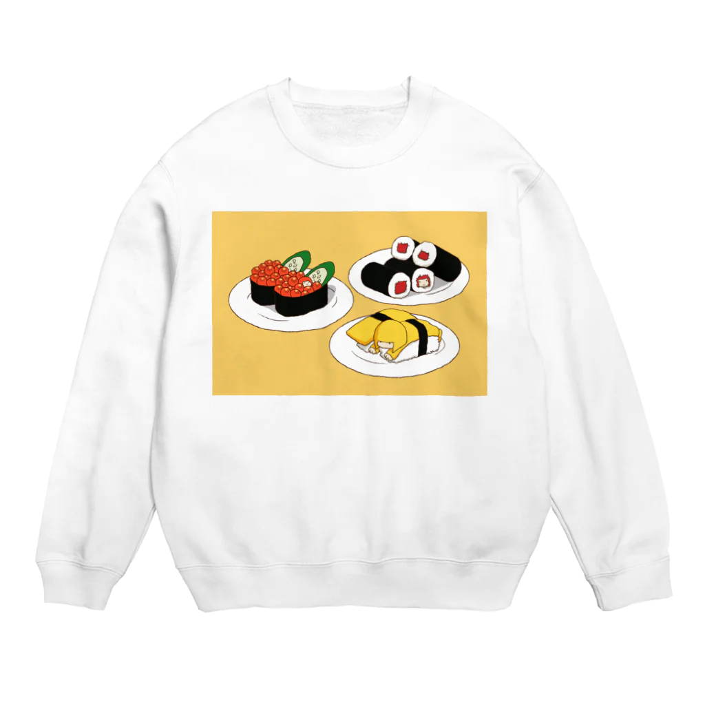 伊六のなんかいる。いくら鉄火玉子T Crew Neck Sweatshirt