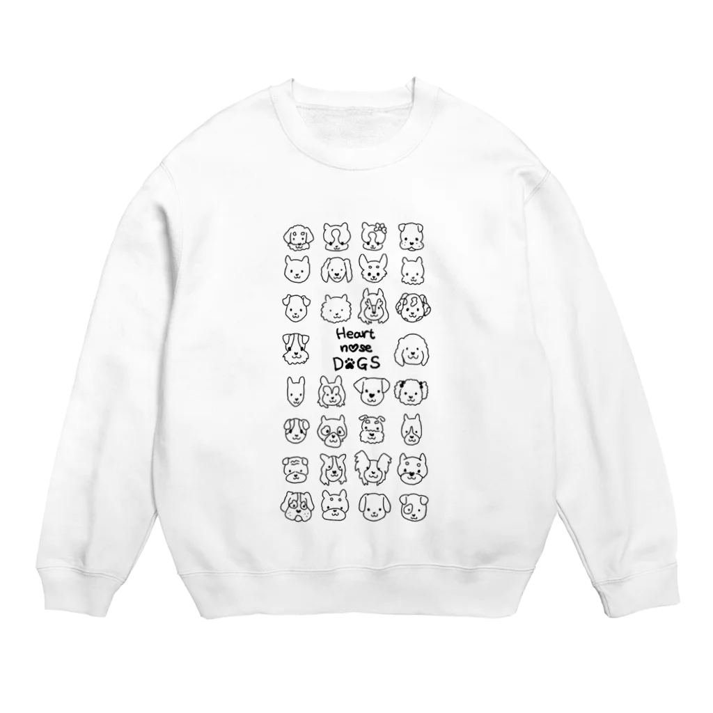 Heart nose DOGSのHeart nose DOGS（縦長） Crew Neck Sweatshirt