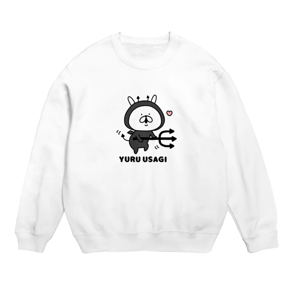 chococo_yuruusagiのゆるうさぎデビル Crew Neck Sweatshirt