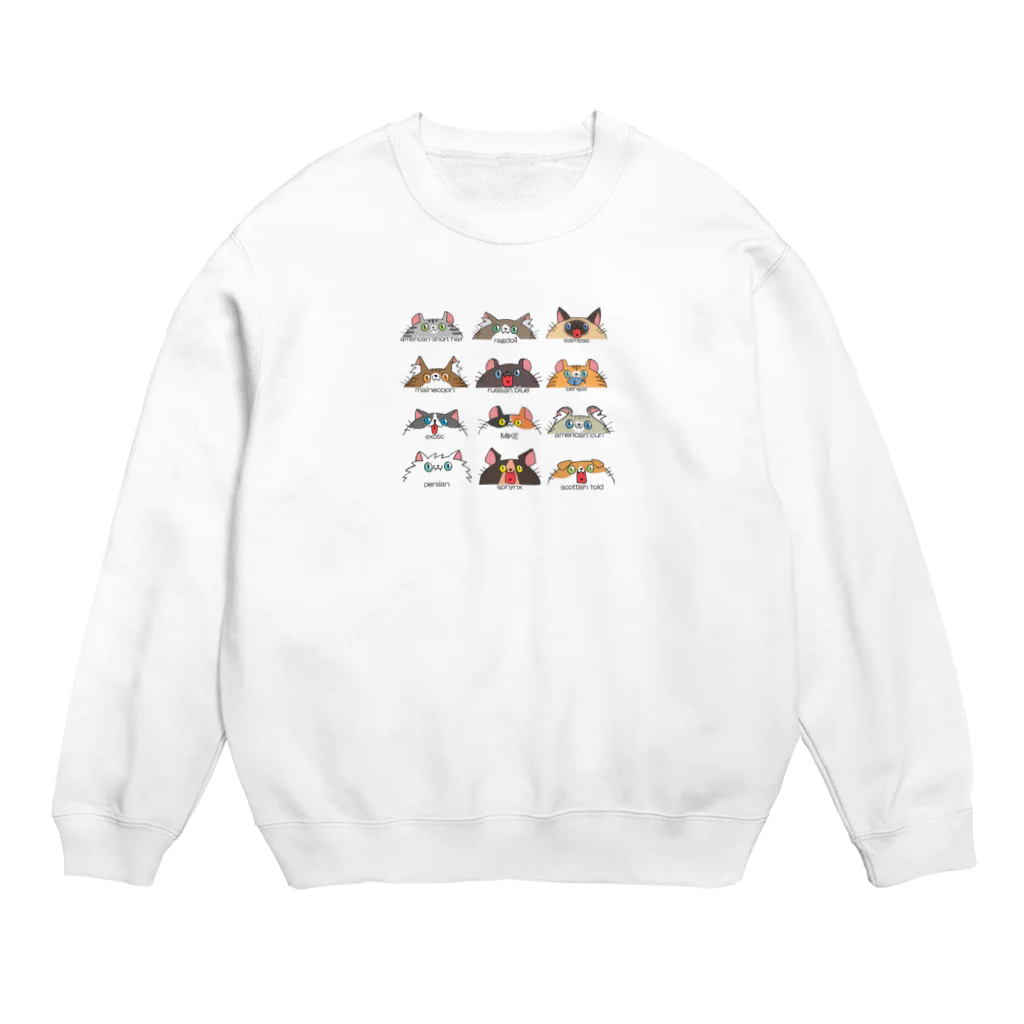 mocchi-shibaのにゃんにゃんズ Crew Neck Sweatshirt