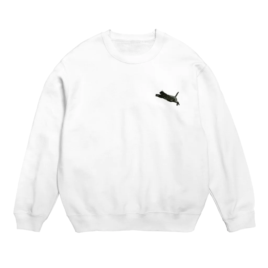 ネロヂカラのリアル黒猫2 Crew Neck Sweatshirt