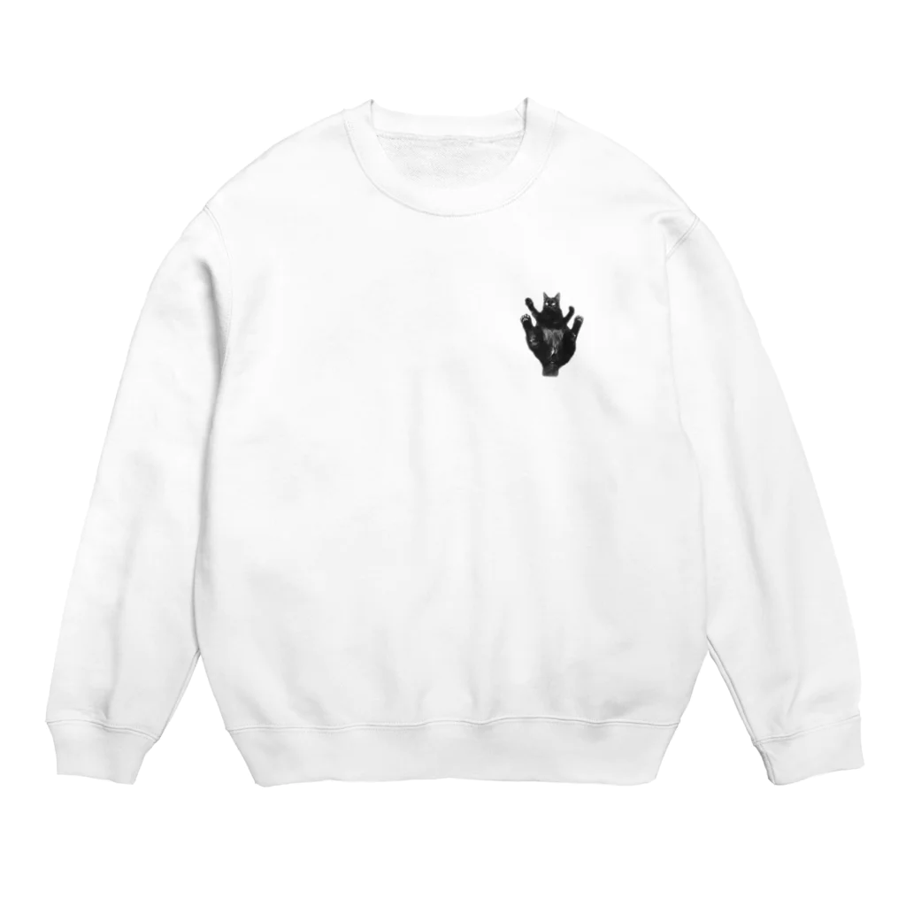 ネロヂカラのリアル黒猫3 Crew Neck Sweatshirt