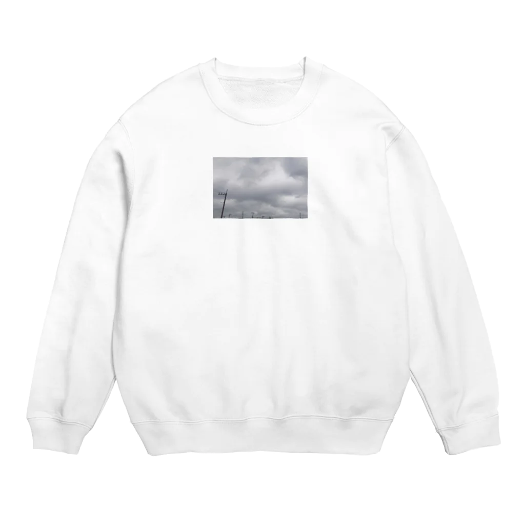 おやすみ屋さんの曇り空の日 Crew Neck Sweatshirt