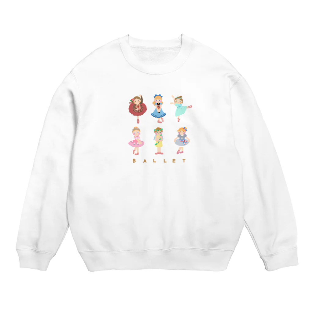 しまもちの6人のバレリーナ Crew Neck Sweatshirt