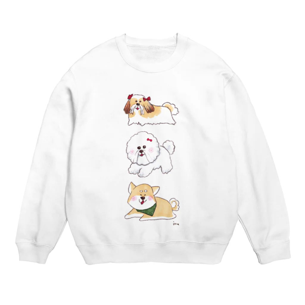 いぬけんやさんのいぬいぬいぬ Crew Neck Sweatshirt