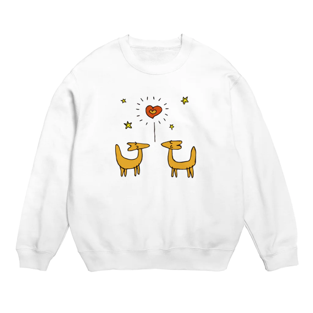 MichWich DesignのFox in Love♡ Crew Neck Sweatshirt