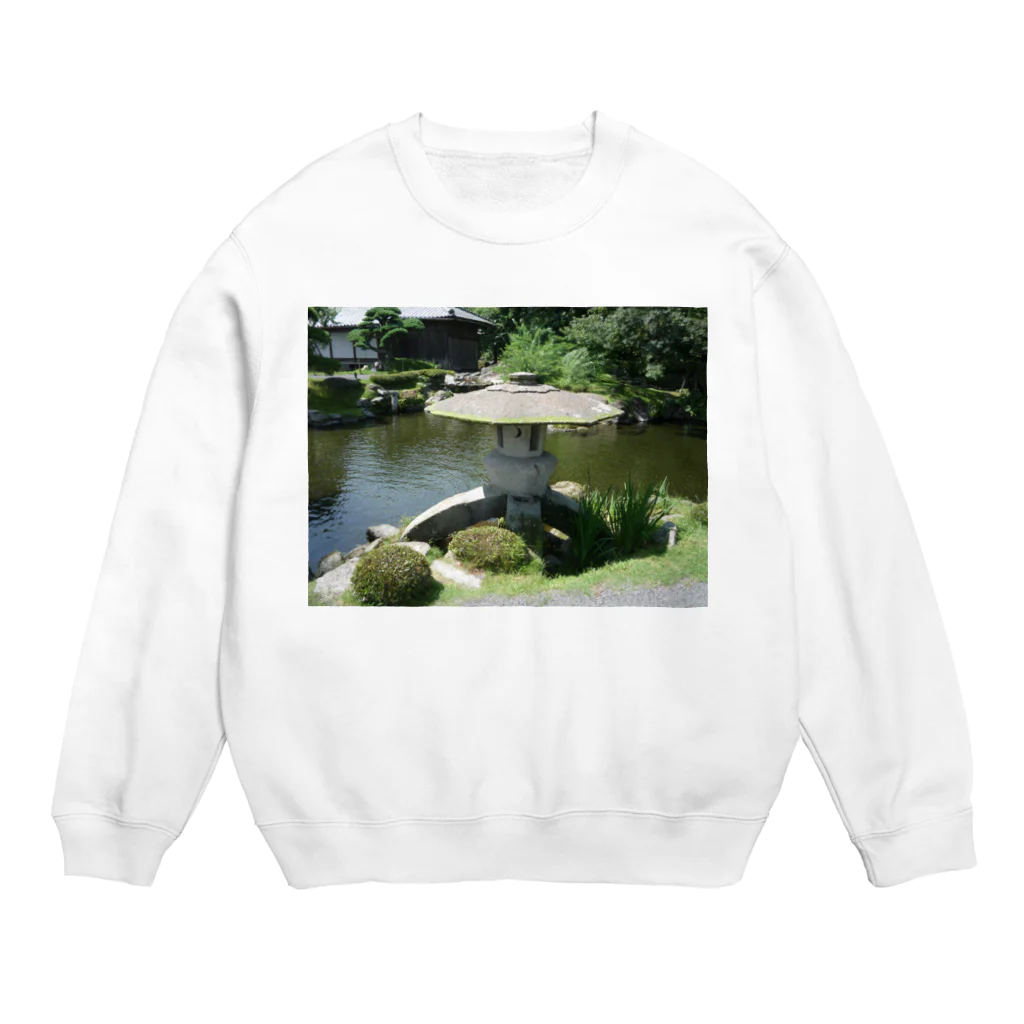 吉原教室の仙巌園の石灯籠 Crew Neck Sweatshirt