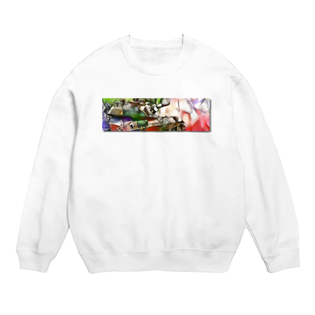 yoshica's design caféの戦車<パンツァー> Crew Neck Sweatshirt