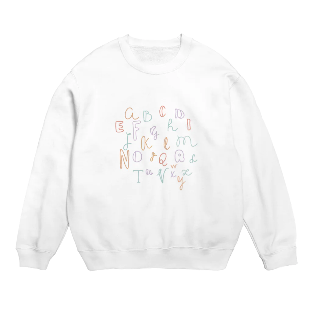 flowerのパステルアルファベット Crew Neck Sweatshirt