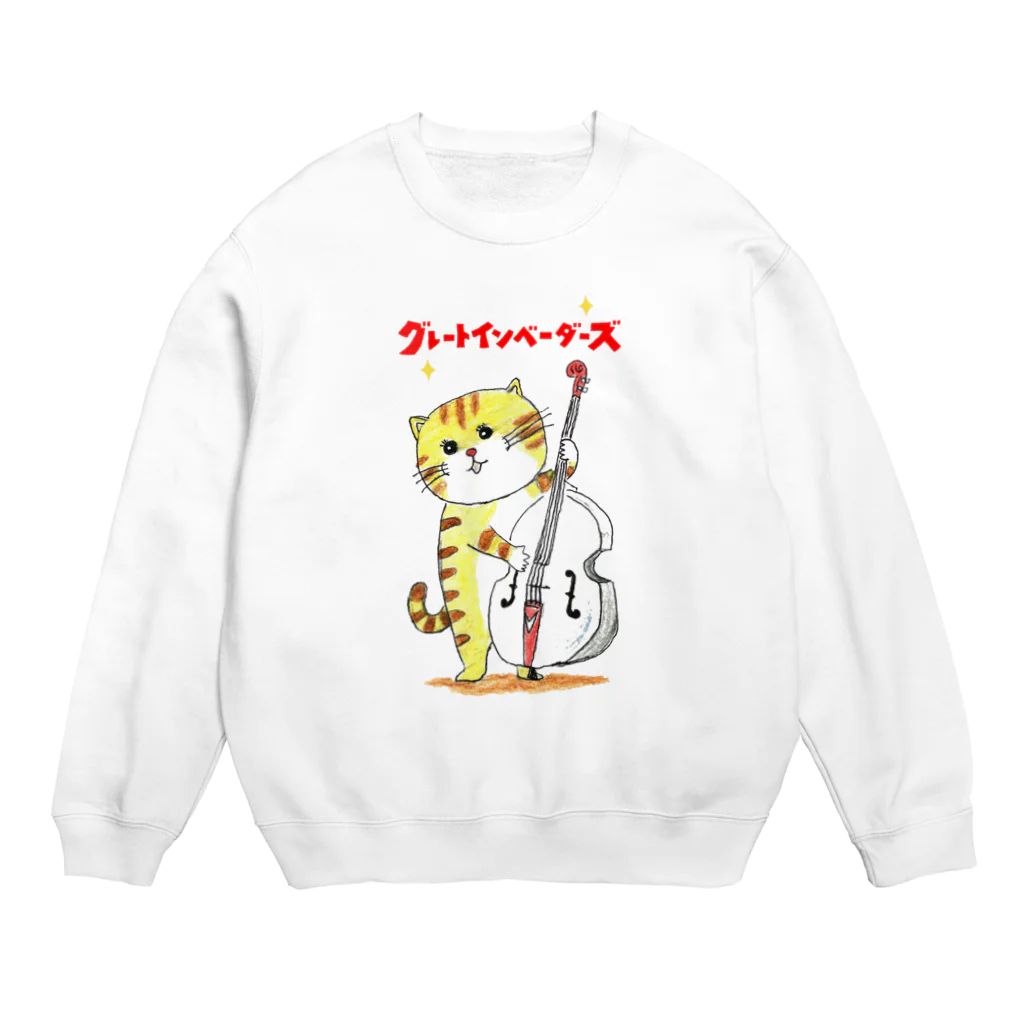 クサカイ商店のどらちゃん ウッドベース Crew Neck Sweatshirt