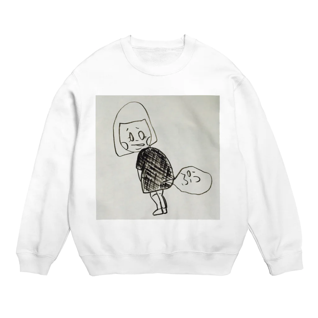 sakotu×tikotsu；maiの女だって屁。 Crew Neck Sweatshirt