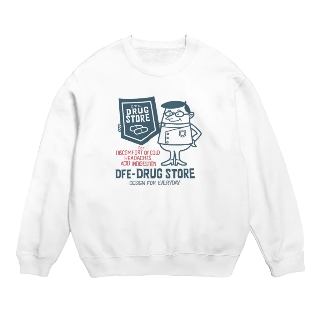 Design For Everydayのドラッグストア＆薬剤師★アメリカンレトロ　【片面】 Crew Neck Sweatshirt