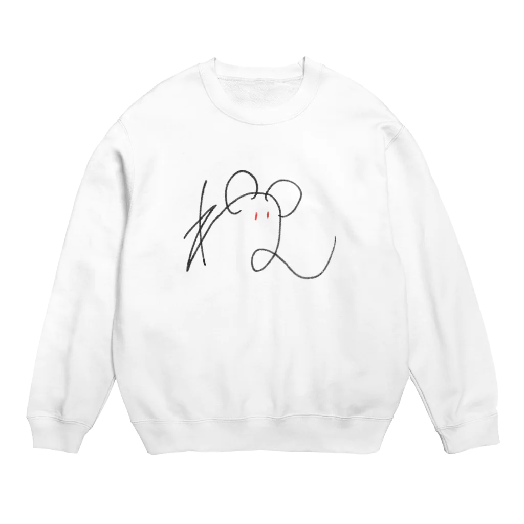 ウキグサ書店・雑貨部のねずみちゃん Crew Neck Sweatshirt