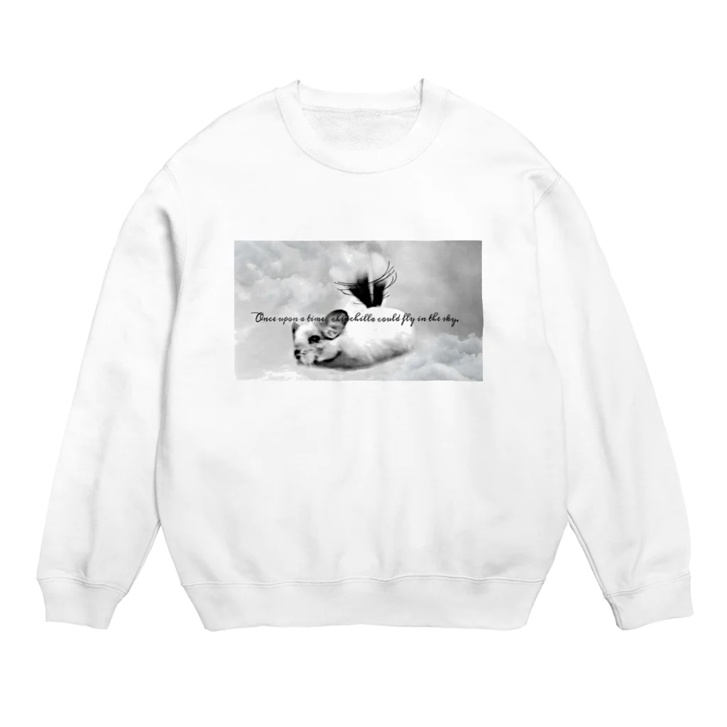 chinchillamfmfの空飛ぶチンチラ Crew Neck Sweatshirt