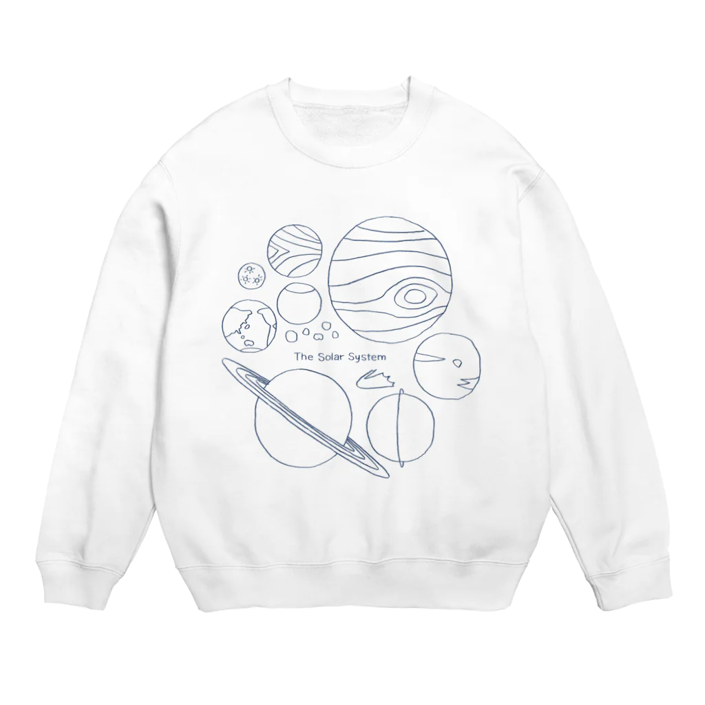 ShikakuSankakuの太陽系の仲間たち Crew Neck Sweatshirt