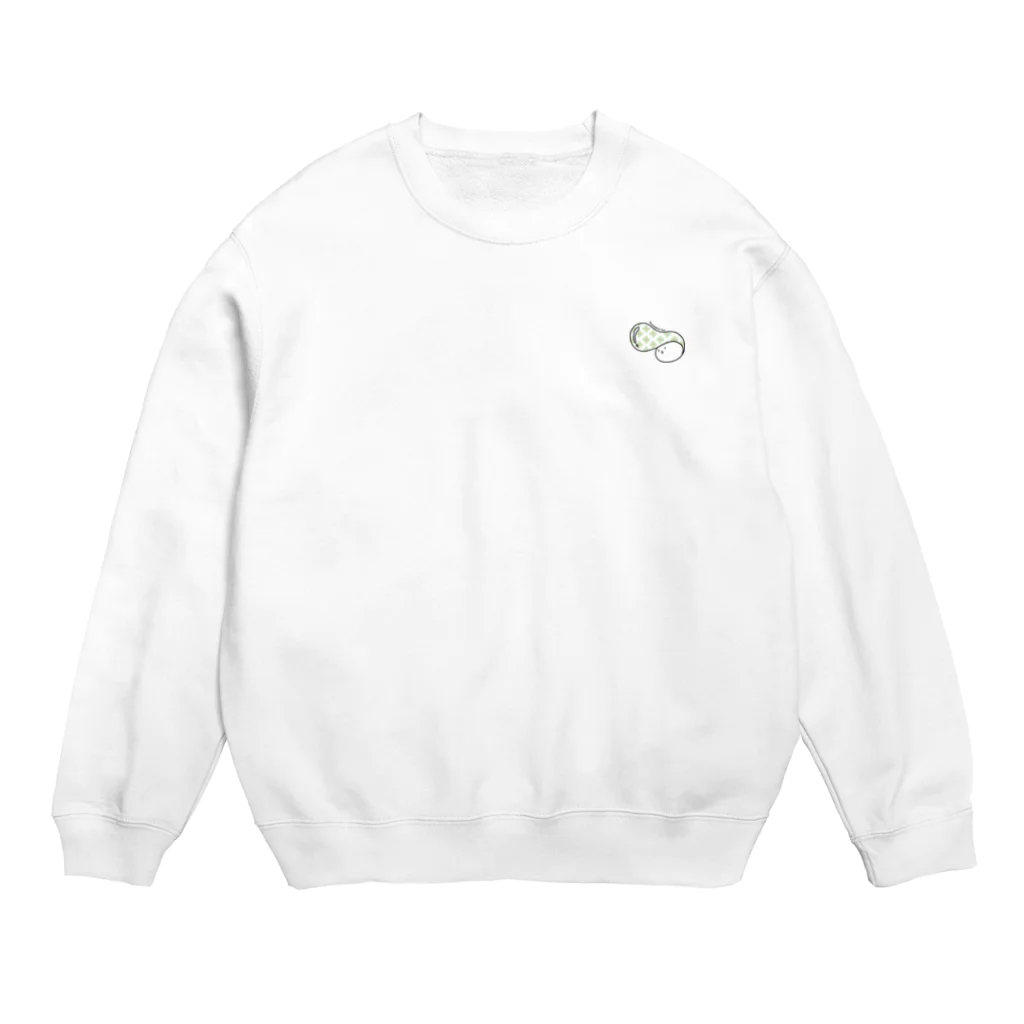 HiyokomameShoutenのひよこまめ商店 公式キャラクター　【Reeeeegent-kun リーゼント くん】 green flower Crew Neck Sweatshirt