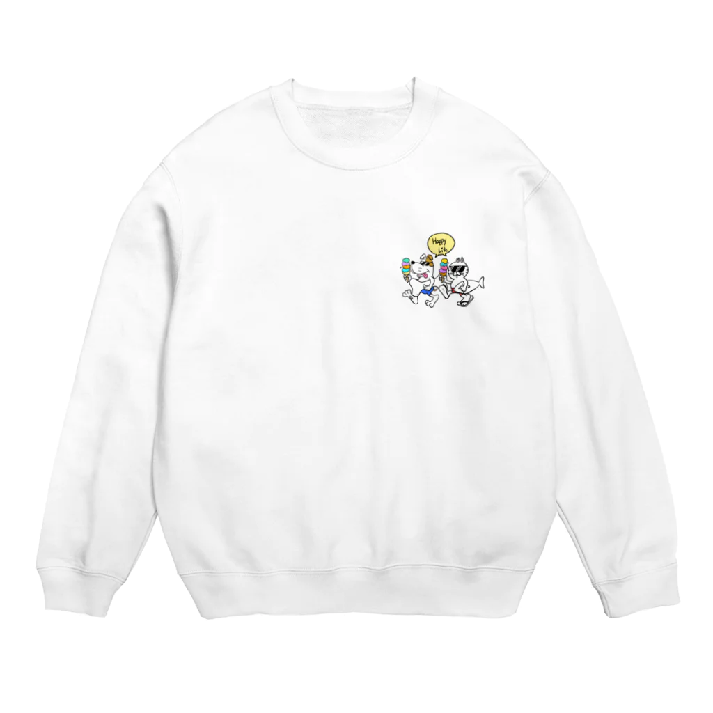 Kotoraのチャリティ　ハッピーライフ Crew Neck Sweatshirt