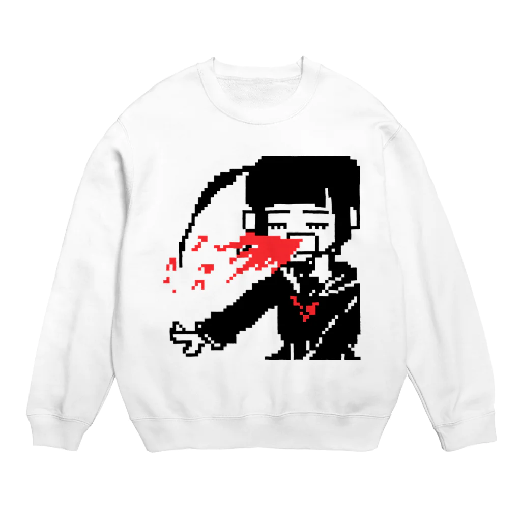 少女貧血のメンヘラ少女大吐血 Crew Neck Sweatshirt