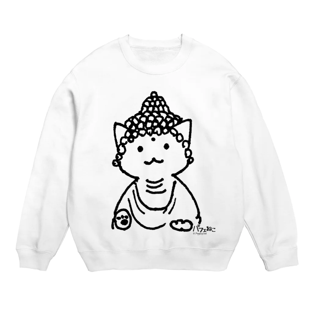 PygmyCat　suzuri店の仏ニャン02 Crew Neck Sweatshirt