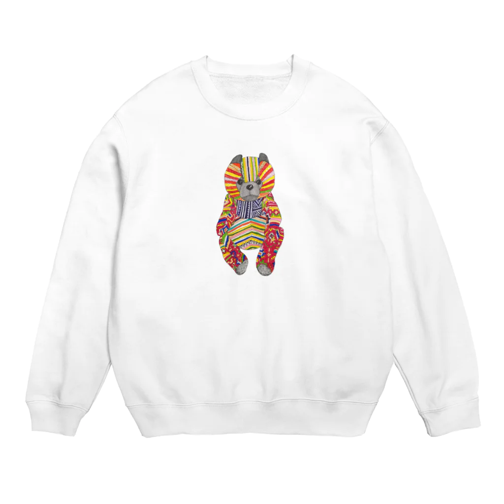 KOMUGI500_SHOPのモン族 くまのぬいぐるみ Crew Neck Sweatshirt