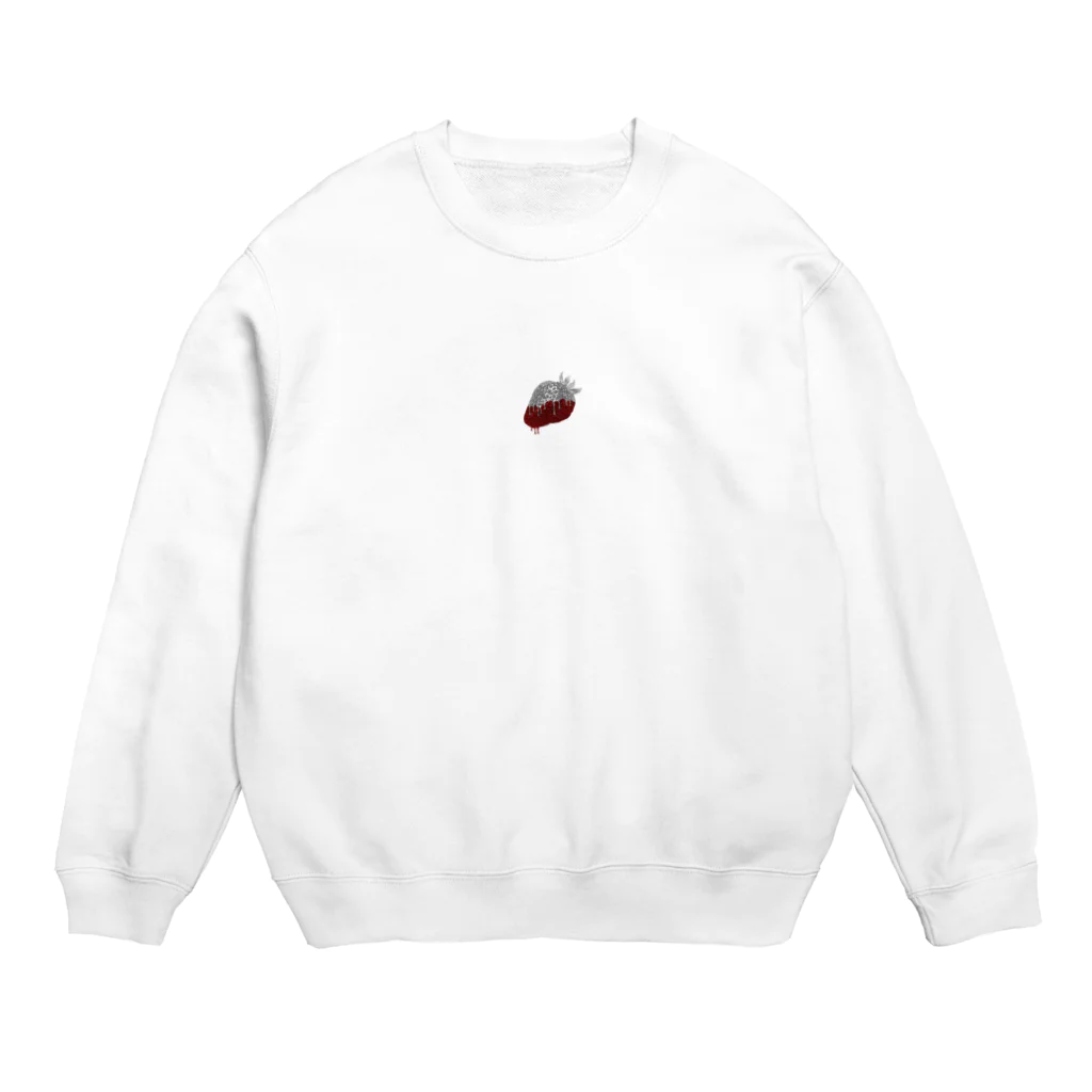 らーめんぱふぇの色落ちいちご Crew Neck Sweatshirt