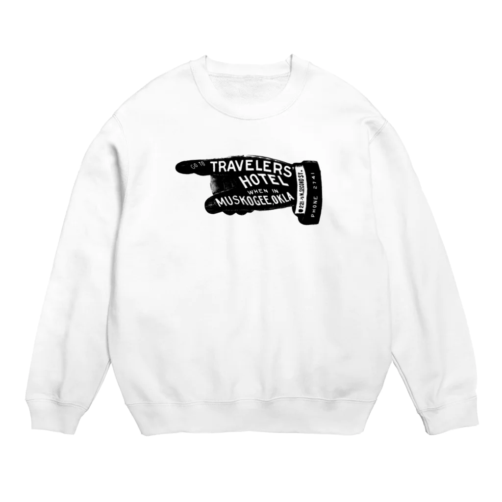 Bunny Robber GRPCのGO TO TRAVELERS HOTEL_BLK Crew Neck Sweatshirt