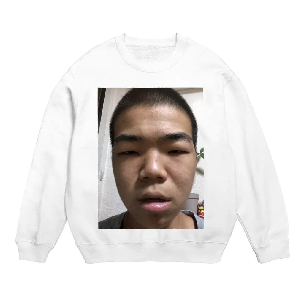 はげの荒野行動でキレてるハゲ坊主君 Crew Neck Sweatshirt