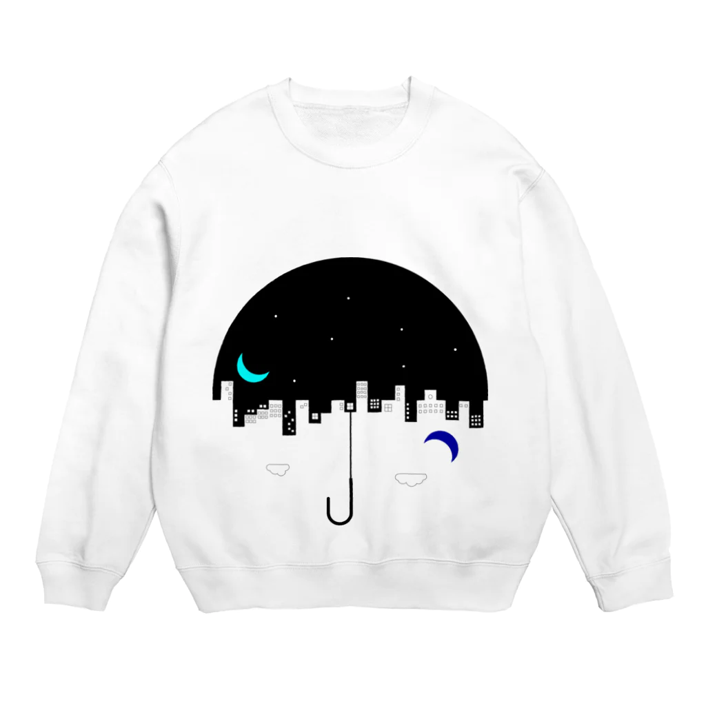 ざっか 夜光昼夢のいっしょうけんめいパワポで作ったロゴの服 Crew Neck Sweatshirt