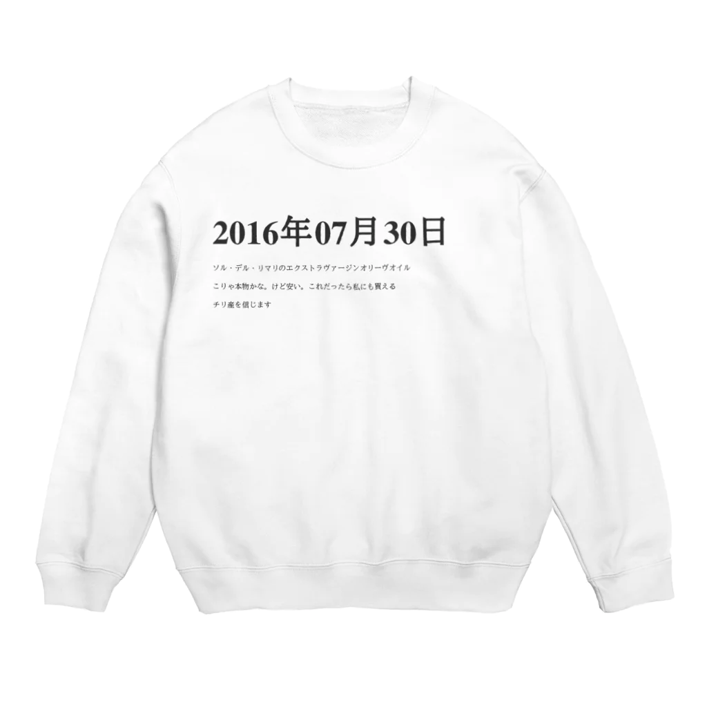 誰かが書いた日記の2016年07月30日21時56分 Crew Neck Sweatshirt