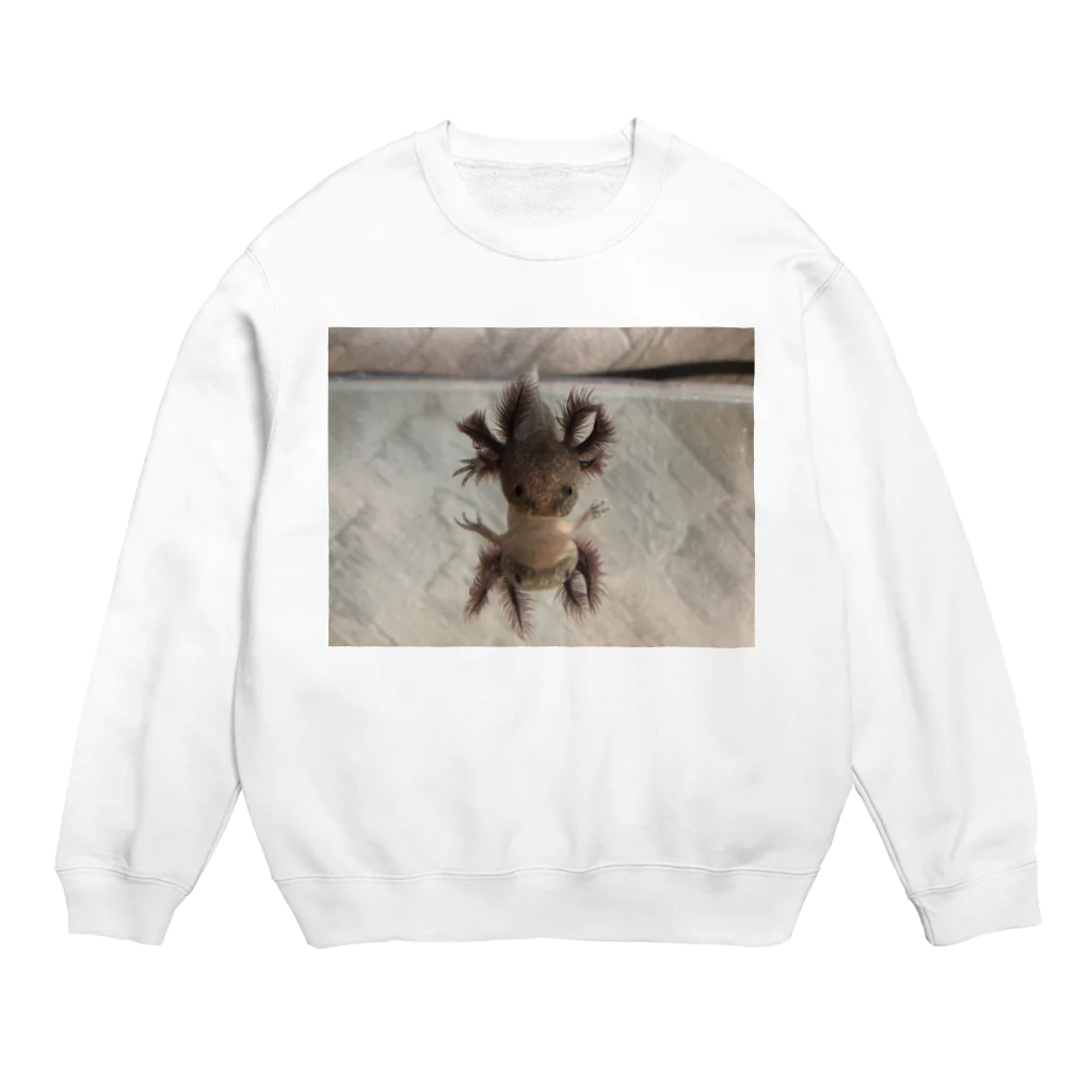 pippilottaのウーパールーパーブラック Crew Neck Sweatshirt