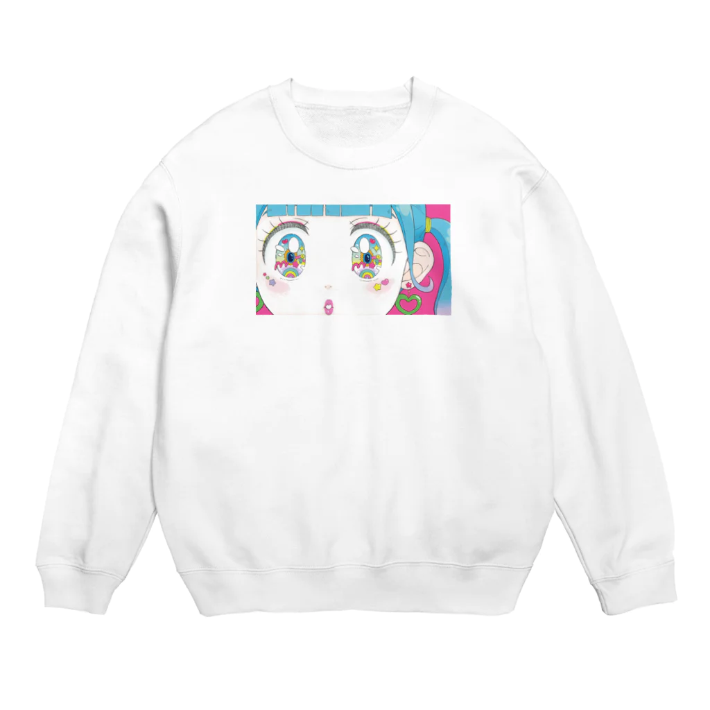  mogのキラキラお目目ちゃん Crew Neck Sweatshirt