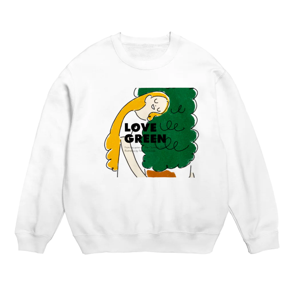 Takanori SuzukiのLOVE GREEN with logo Crew Neck Sweatshirt