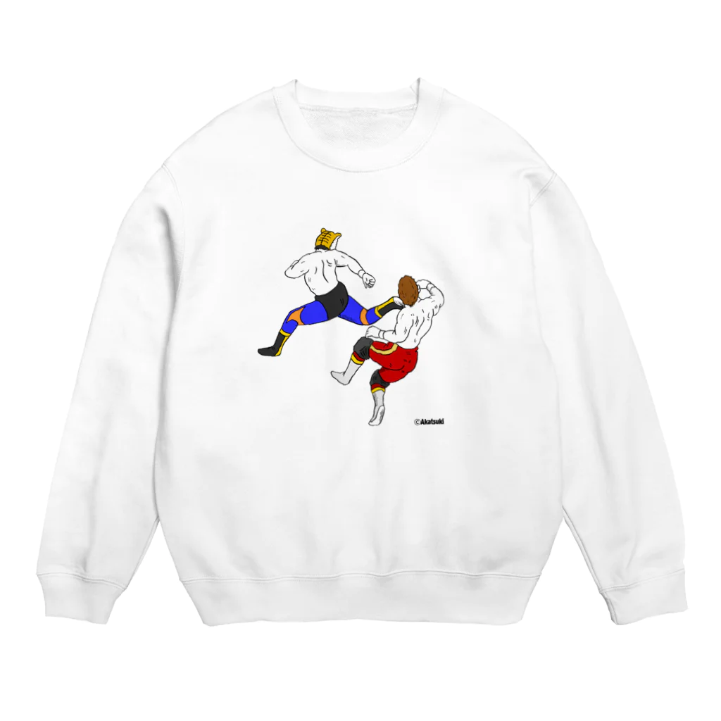 アカツキ@味のプロレスの味のプロレス オールスター編 Crew Neck Sweatshirt