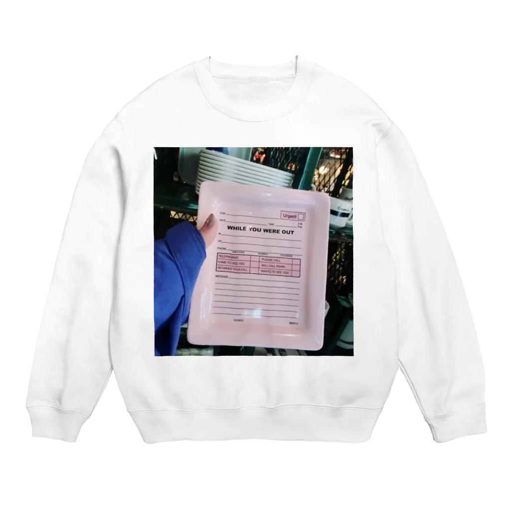 ニューヨークのお皿 Crew Neck Sweatshirt