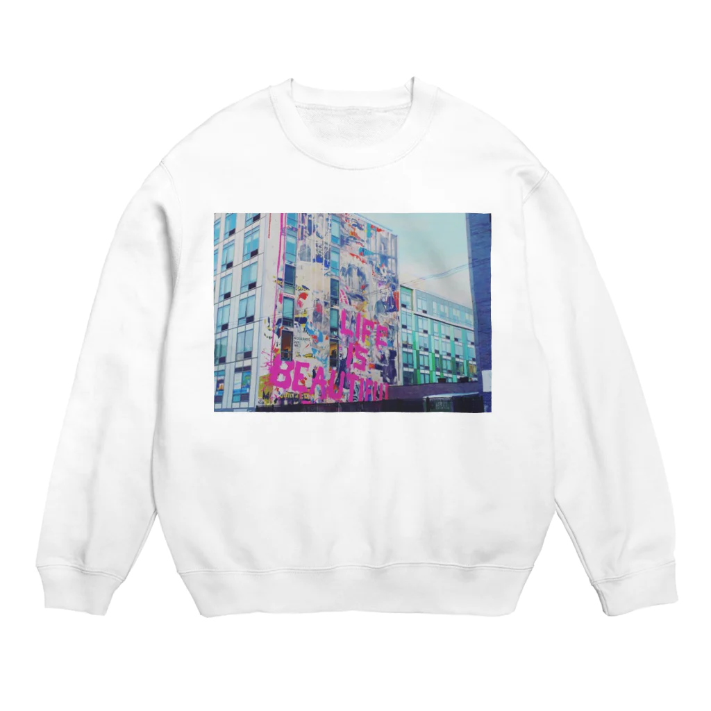 ニューヨークのlife is beautiful Crew Neck Sweatshirt