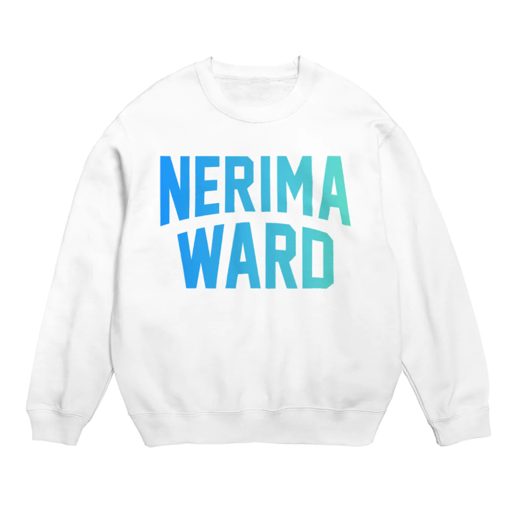 JIMOTOE Wear Local Japanの練馬区 NERIMA WARD ロゴブルー　 Crew Neck Sweatshirt