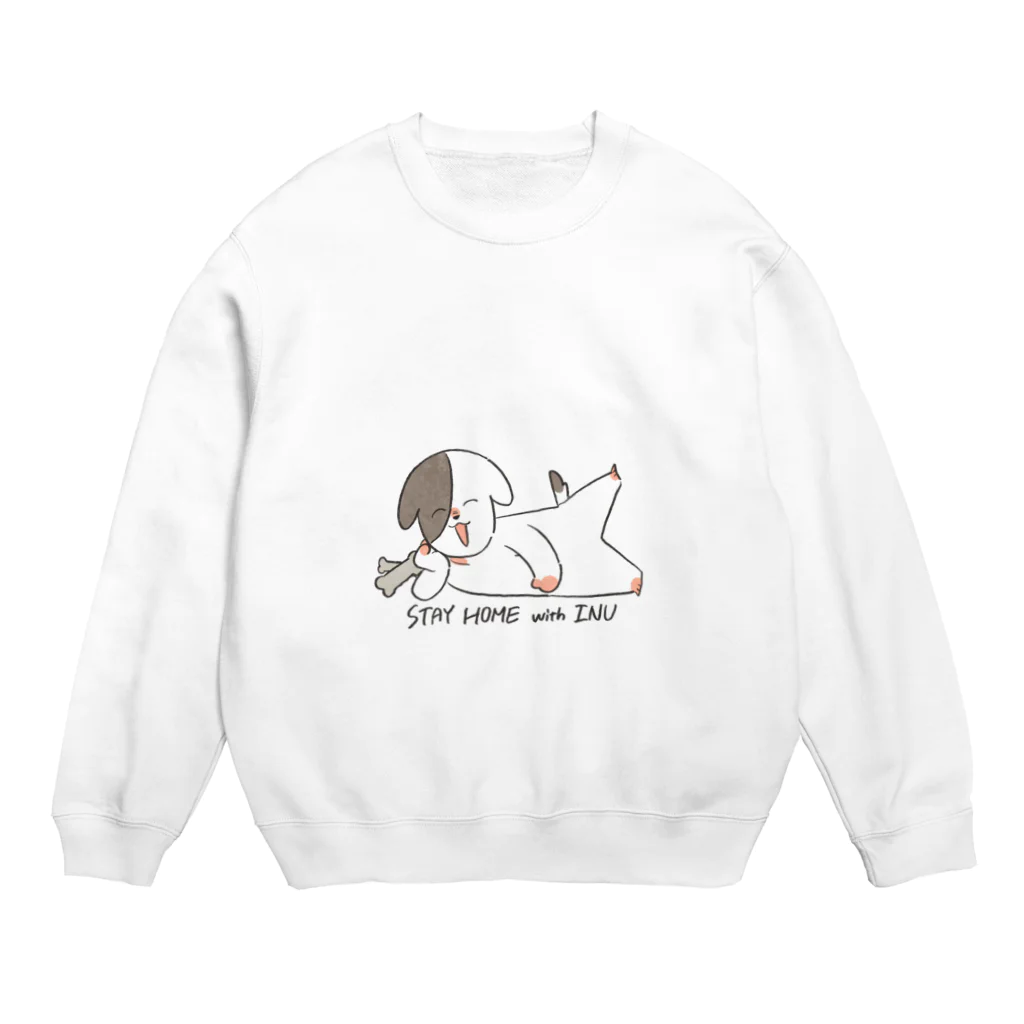 まどのSTAY HOME with INU Crew Neck Sweatshirt