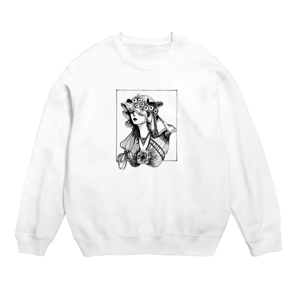 Mochi Miのillustration Crew Neck Sweatshirt