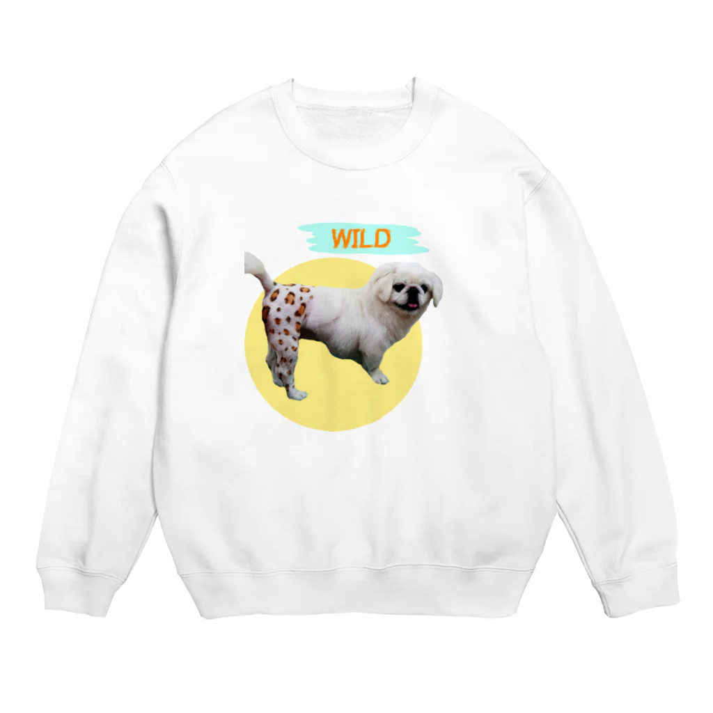 PontamansShopの俊足の犬 Crew Neck Sweatshirt