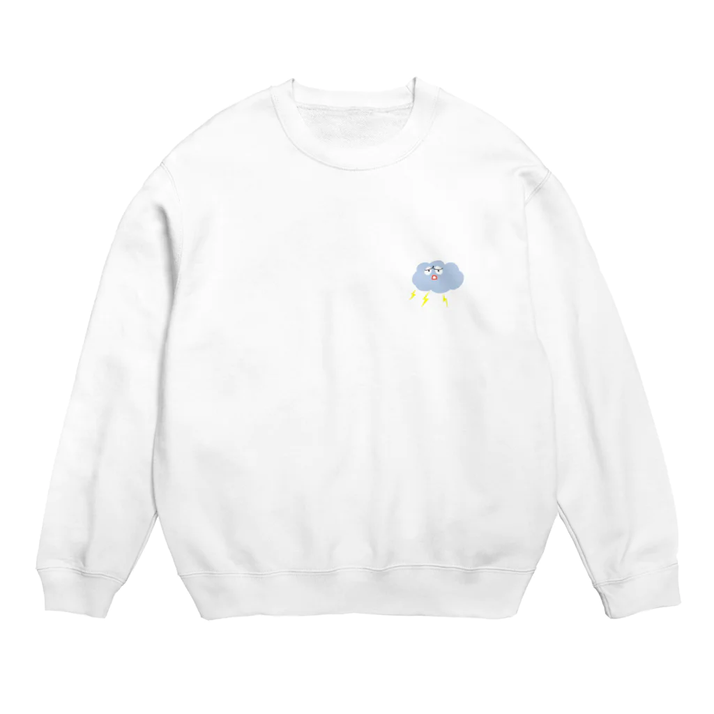 月曜日に乾杯のかみなり雲くん Crew Neck Sweatshirt