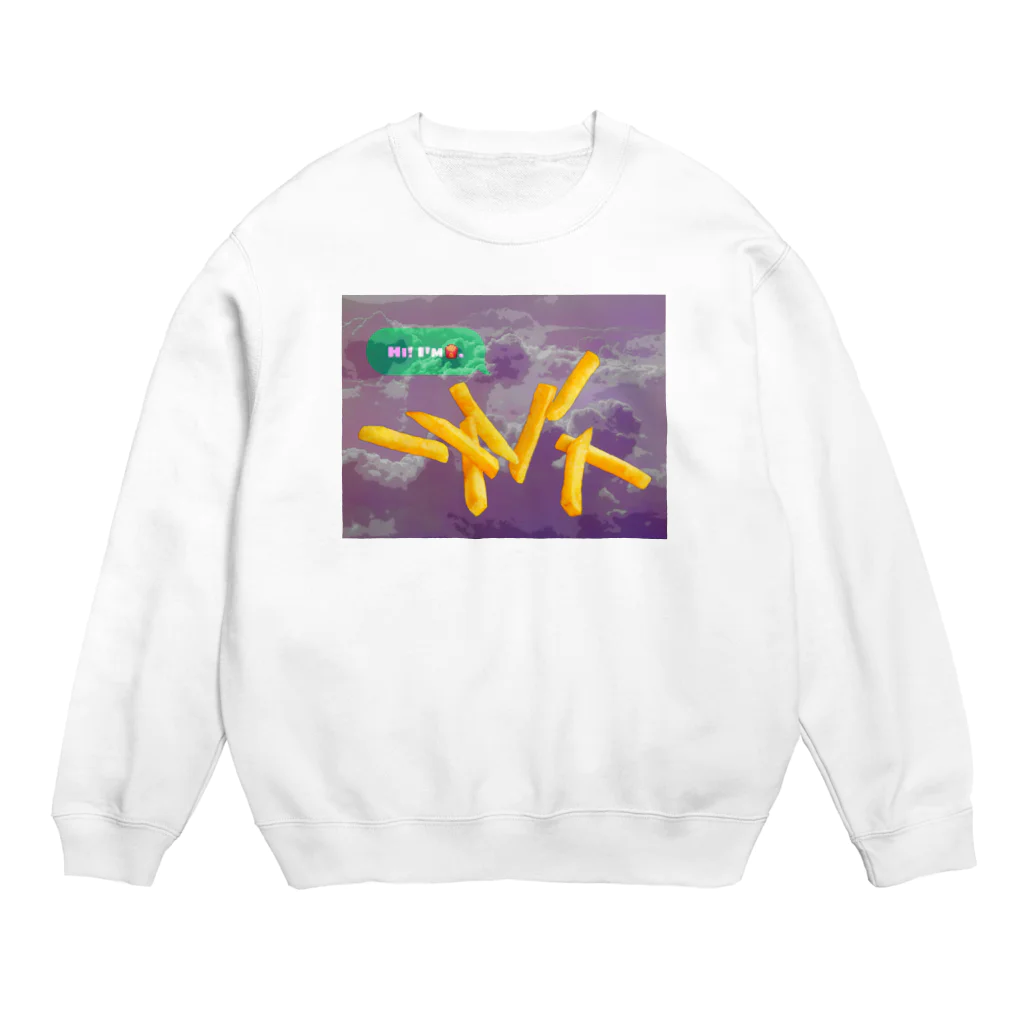 QB🦖のポテト Crew Neck Sweatshirt